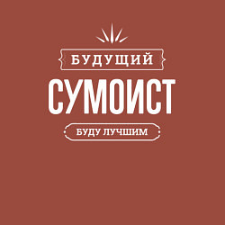 Свитшот хлопковый мужской Надпись: будущий лучший сумоист, цвет: кирпичный — фото 2