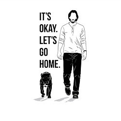 Свитшот хлопковый мужской Its okay lets go home, цвет: белый — фото 2