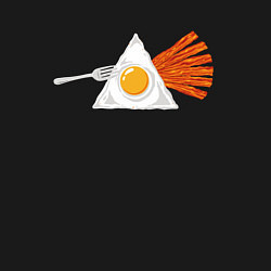 Свитшот хлопковый мужской Pink Floyd яичница и бекон, цвет: черный — фото 2
