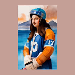 Свитшот хлопковый мужской Мона Лиза - крайний нападающий, цвет: пыльно-розовый — фото 2