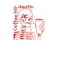 Свитшот хлопковый мужской Coffee till death, цвет: белый — фото 2