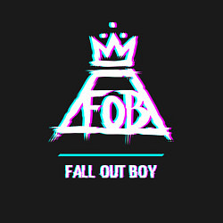 Свитшот хлопковый мужской Fall Out Boy glitch rock, цвет: черный — фото 2