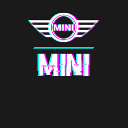 Свитшот хлопковый мужской Значок Mini в стиле glitch, цвет: черный — фото 2