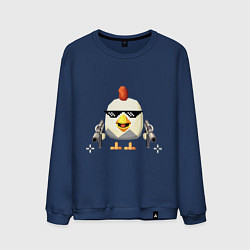Свитшот хлопковый мужской Чикен Ган, цвет: тёмно-синий