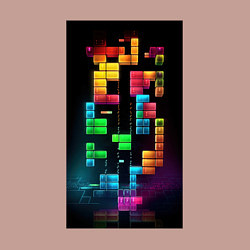 Свитшот хлопковый мужской Цветной тетрис, цвет: пыльно-розовый — фото 2