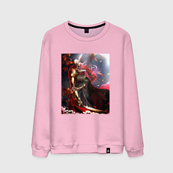 Свитшот хлопковый мужской Маления из Элден Ринг, цвет: светло-розовый