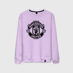 Свитшот хлопковый мужской Manchester United black, цвет: лаванда