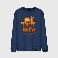 Свитшот хлопковый мужской Duff beer brewing, цвет: тёмно-синий