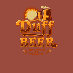 Свитшот хлопковый мужской Duff beer brewing, цвет: кирпичный — фото 2