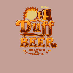 Свитшот хлопковый мужской Duff beer brewing, цвет: пыльно-розовый — фото 2