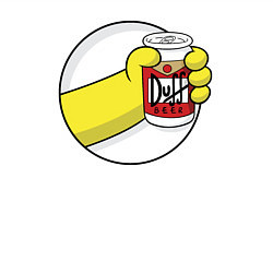 Свитшот хлопковый мужской Beer Duff, цвет: белый — фото 2