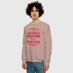 Свитшот хлопковый мужской Bavarian Bayern, цвет: пыльно-розовый — фото 2