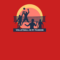 Свитшот хлопковый мужской Волейбол моя страсть, цвет: красный — фото 2