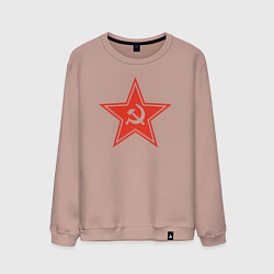 Свитшот хлопковый мужской USSR star, цвет: пыльно-розовый