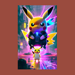 Свитшот хлопковый мужской Stand of Pikachu - city fantasy, цвет: кирпичный — фото 2