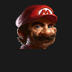 Свитшот хлопковый мужской Mario pixel, цвет: черный — фото 2