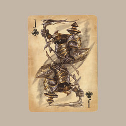 Свитшот хлопковый мужской Fable III Воин бездны, валет крести, цвет: миндальный — фото 2