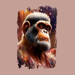 Свитшот хлопковый мужской Планета обезьян, цвет: пыльно-розовый — фото 2