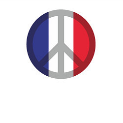 Свитшот хлопковый мужской Peace France, цвет: белый — фото 2