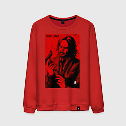 Свитшот хлопковый мужской John Wick Baba Yaga art, цвет: красный