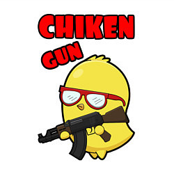 Свитшот хлопковый мужской Chicken machine gun, цвет: белый — фото 2