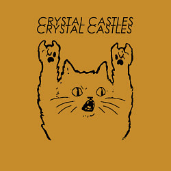 Свитшот хлопковый мужской Crystal Castles - rock cat, цвет: горчичный — фото 2