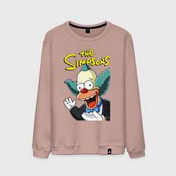 Свитшот хлопковый мужской Krusty the clown, цвет: пыльно-розовый