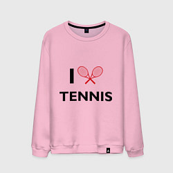 Свитшот хлопковый мужской I Love Tennis, цвет: светло-розовый