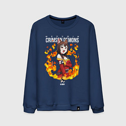 Свитшот хлопковый мужской Kono Subarashii Megumin, цвет: тёмно-синий