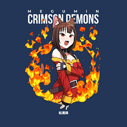 Свитшот хлопковый мужской Kono Subarashii Megumin, цвет: тёмно-синий — фото 2