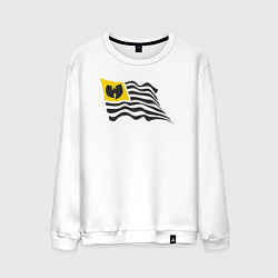 Свитшот хлопковый мужской Wu-tang flag, цвет: белый