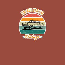 Свитшот хлопковый мужской Im not old, Im vintage, цвет: кирпичный — фото 2