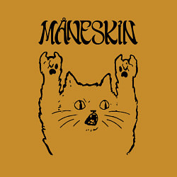 Свитшот хлопковый мужской Maneskin - rock cat, цвет: горчичный — фото 2