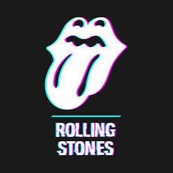 Свитшот хлопковый мужской Rolling Stones glitch rock, цвет: черный — фото 2