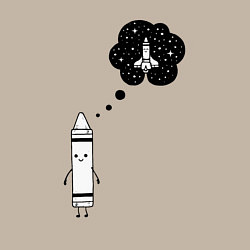 Свитшот хлопковый мужской Space dreams, цвет: миндальный — фото 2