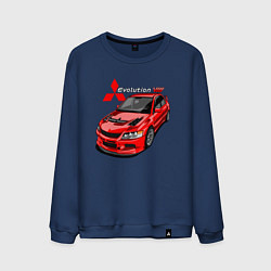 Свитшот хлопковый мужской Lancer Evolution 8, цвет: тёмно-синий