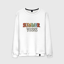 Свитшот хлопковый мужской Summer Vibes, цвет: белый