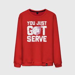 Свитшот хлопковый мужской Just got serve, цвет: красный