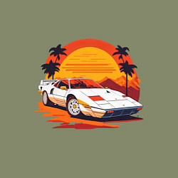 Свитшот хлопковый мужской Ретро Феррари, цвет: авокадо — фото 2