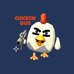 Свитшот хлопковый мужской Chicken Gun злой, цвет: тёмно-синий — фото 2