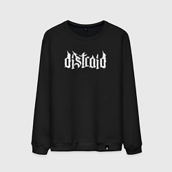 Свитшот хлопковый мужской Логотип Distraid, цвет: черный