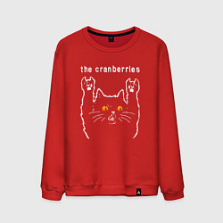 Свитшот хлопковый мужской The Cranberries rock cat, цвет: красный