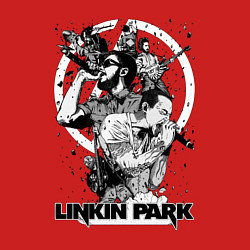 Свитшот хлопковый мужской Linkin Park all, цвет: красный — фото 2