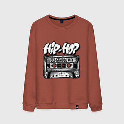 Свитшот хлопковый мужской Hip hop oldschool, цвет: кирпичный