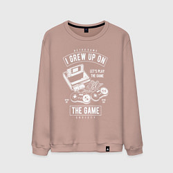 Свитшот хлопковый мужской SNES gamer, цвет: пыльно-розовый