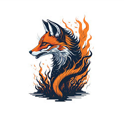 Свитшот хлопковый мужской Burning fox, цвет: белый — фото 2
