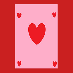 Свитшот хлопковый мужской Cердца пять, цвет: красный — фото 2