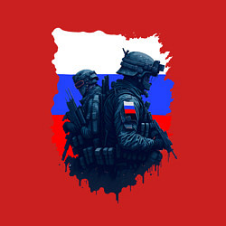 Свитшот хлопковый мужской Военные РФ и флаг - neuro art, цвет: красный — фото 2