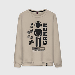 Свитшот хлопковый мужской Игроман, цвет: миндальный