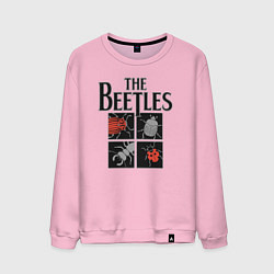 Свитшот хлопковый мужской Beetles, цвет: светло-розовый
